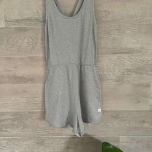 Vuori Gray Sporty One Piece with Scoop Neckline